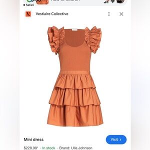 ULLA JOHNSON Hanna Ruffled Mini dress Sz 6